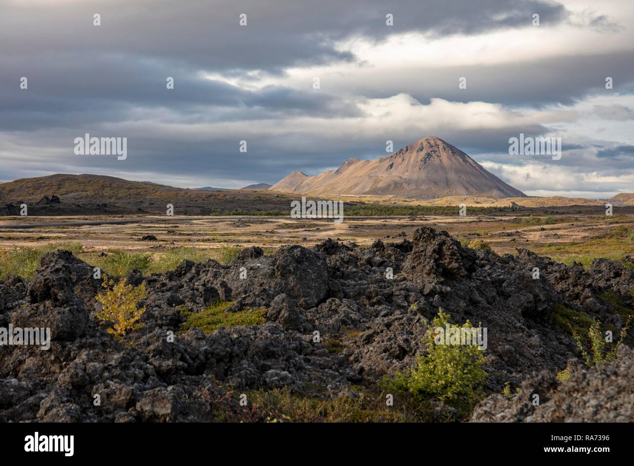 Sistema de Mývatn, volcán Krafla, Islandia Foto de stock