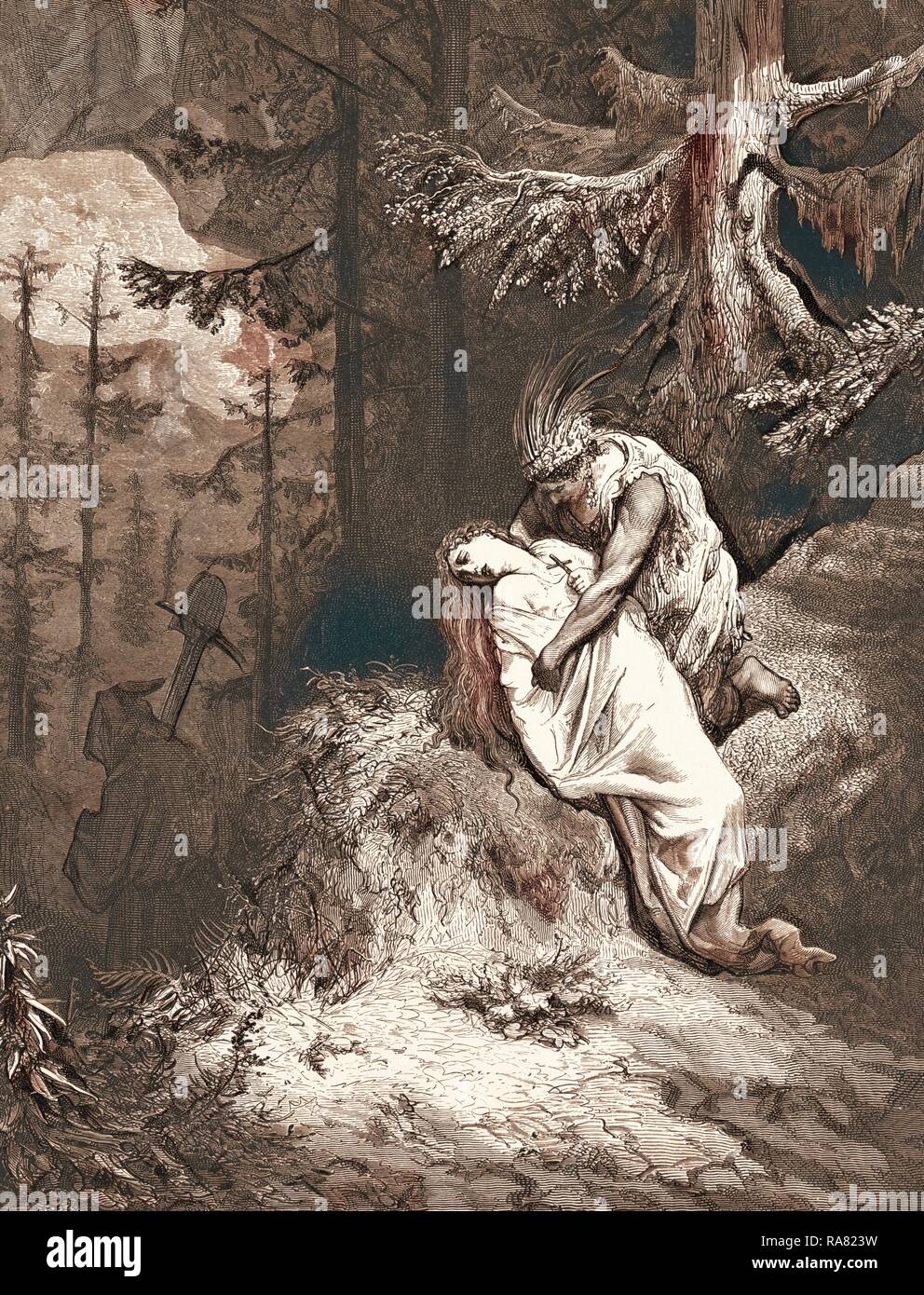 El Entierro de Atala, por Gustave Doré, 1832 1883, el francés