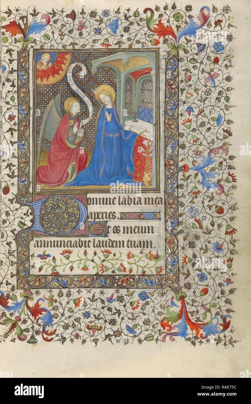 La Anunciación, maestro de Boucicaut y taller (Francés, activo alrededor de  1390 - 1430), París (Francia), unos 1415 - 1420 reinventado Fotografía de  stock - Alamy