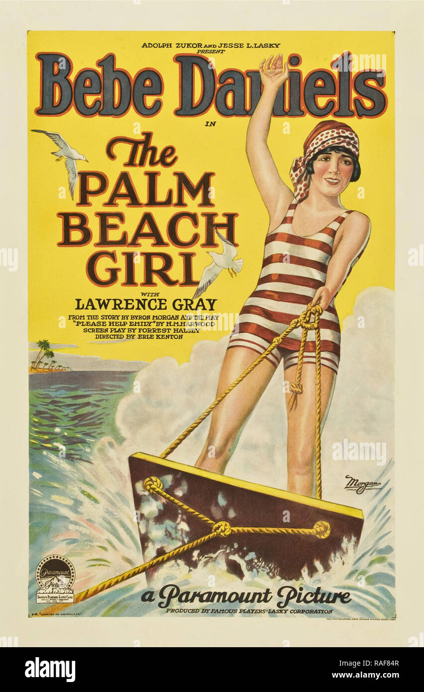 El Palm Beach Girl (Paramount, 1926), un cartel Bebe Daniels Archivo de referencia # 33636 858tha Foto de stock