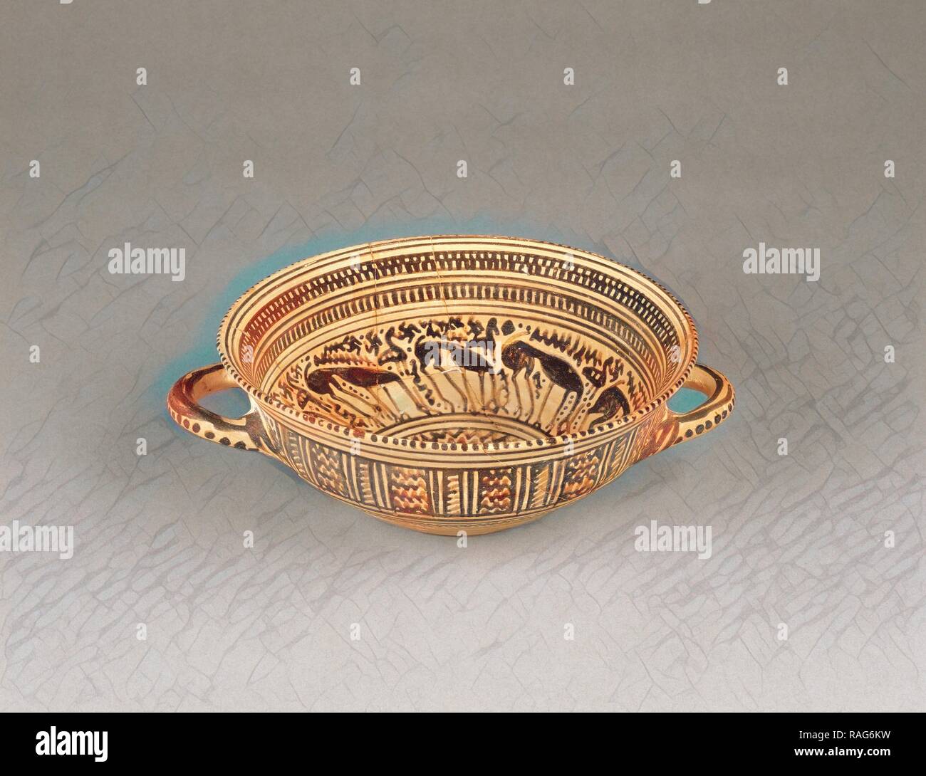 Copa ático Geométrica Atenas Grecia Cerca De 730 Bc