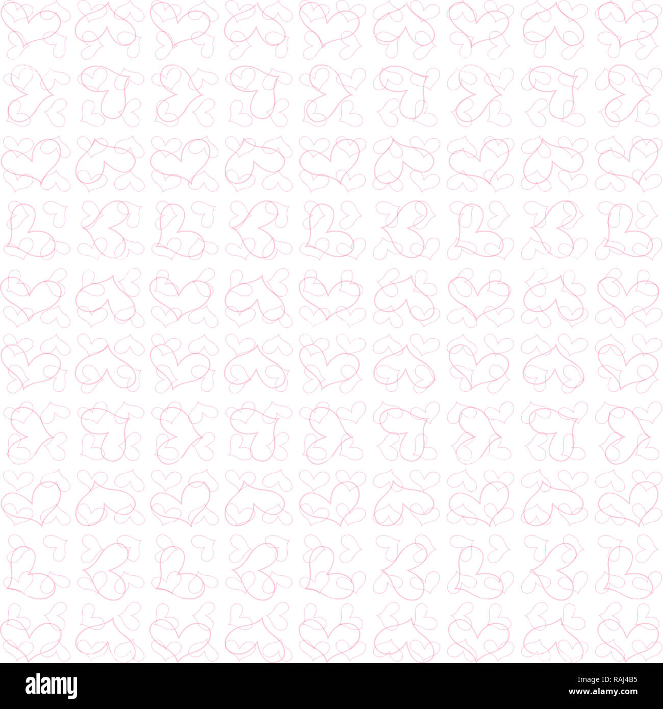 Retro lindo patrón sin fisuras con perfil rosa corazones sobre fondo blanco  para el día de San Valentín cartas de amor. Impresión sencilla para  imprimir sobre tela, papel f Fotografía de stock -