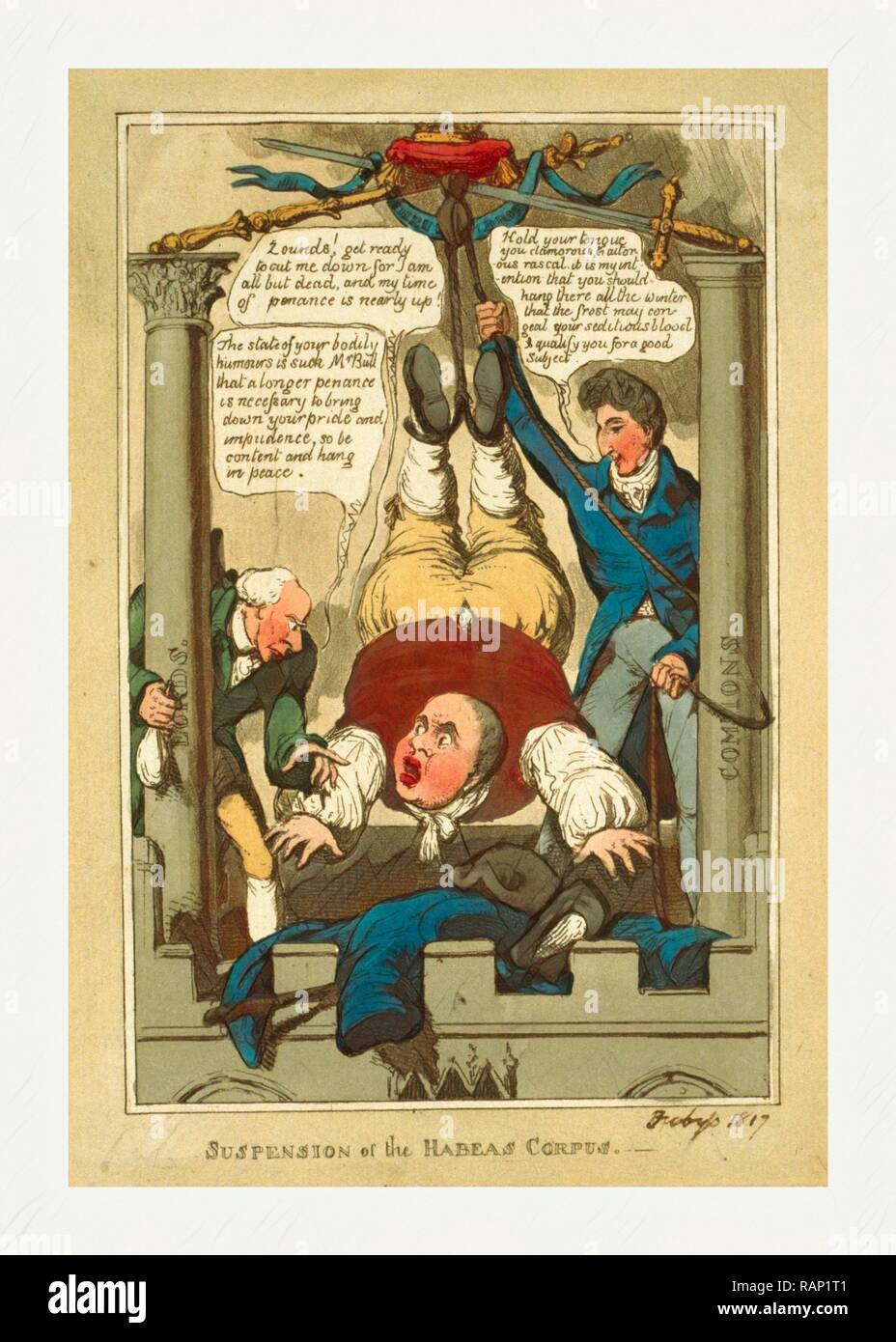 La suspensión del hábeas corpus de 1817, John Bull suspendido por los