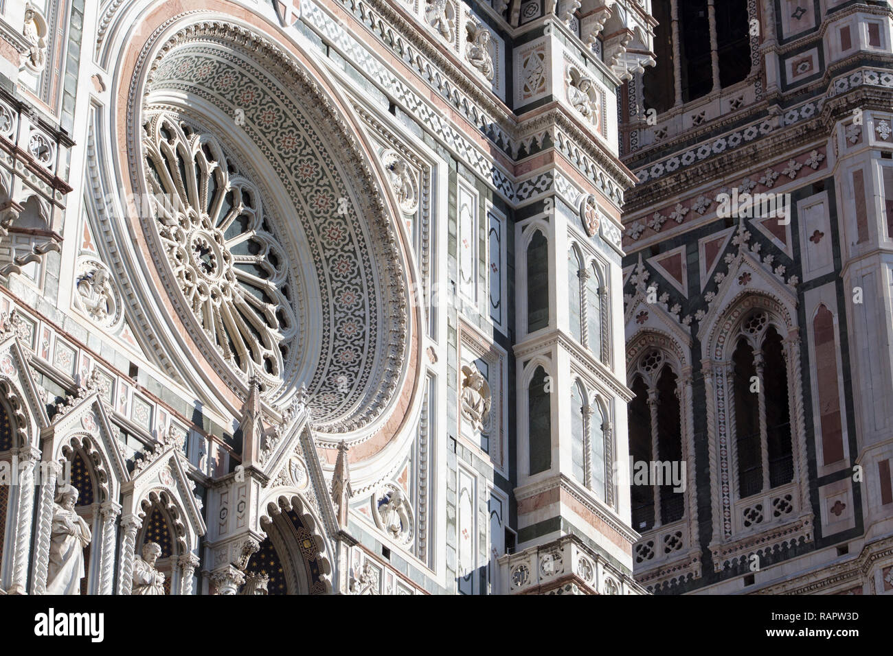 Cerca de la Catedral de Florencia, Italia. Foto de stock