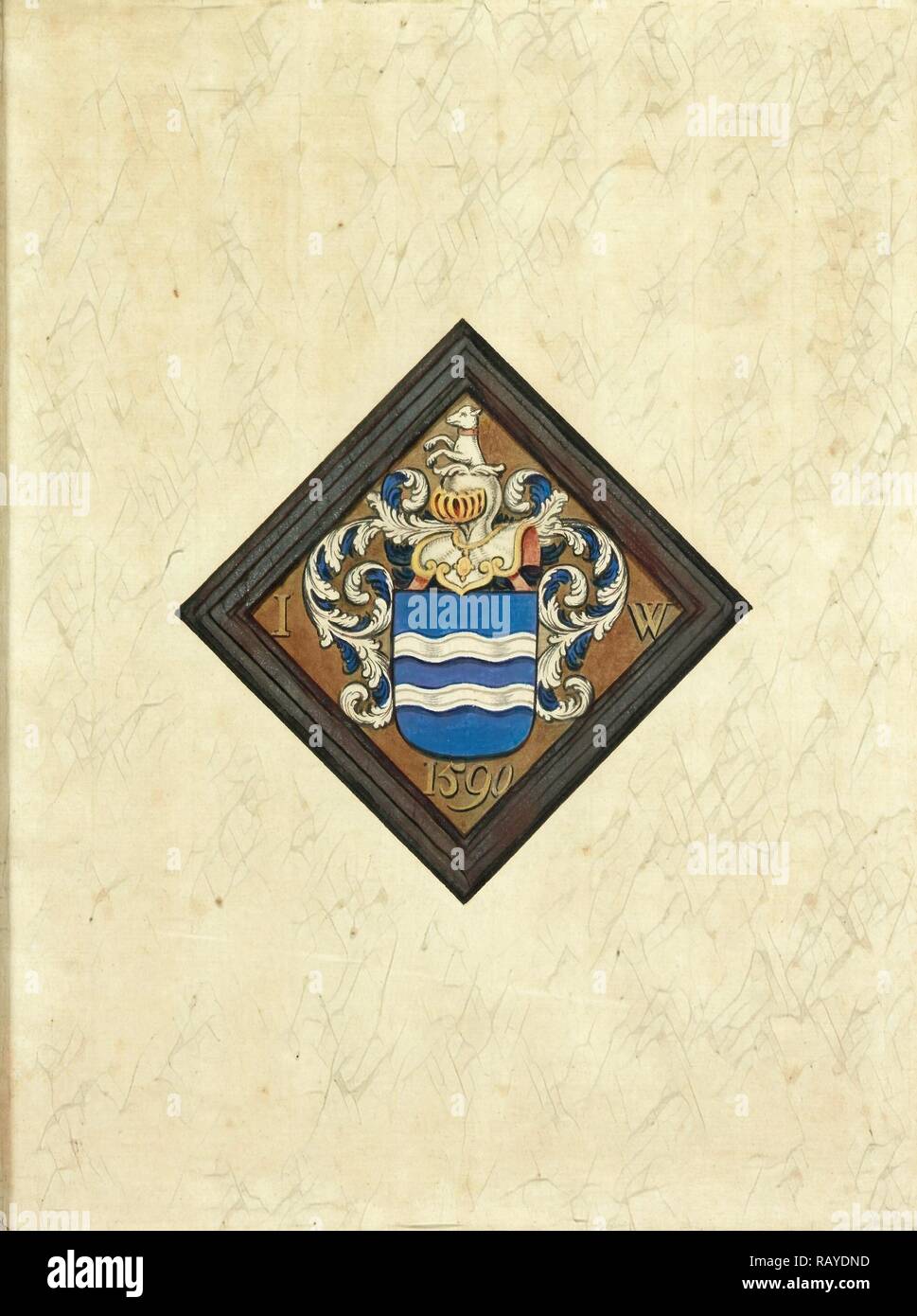 El escudo de armas de la familia de Witte, después una placa en forma