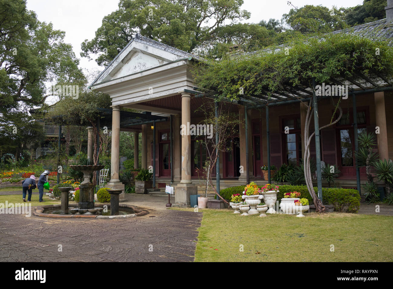 Nagasaki, Japón - Octubre 26, 2018: Antigua casa Alt en Glover Garden, de la ciudad de Nagasaki, Japón Foto de stock