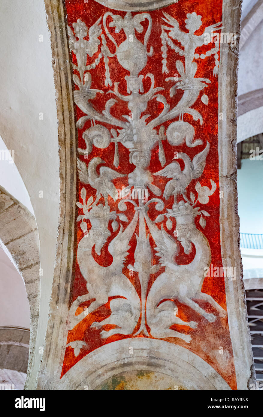 Italia Basilicat Acerenza Catedral ábside frescos autores desconocidos Foto de stock