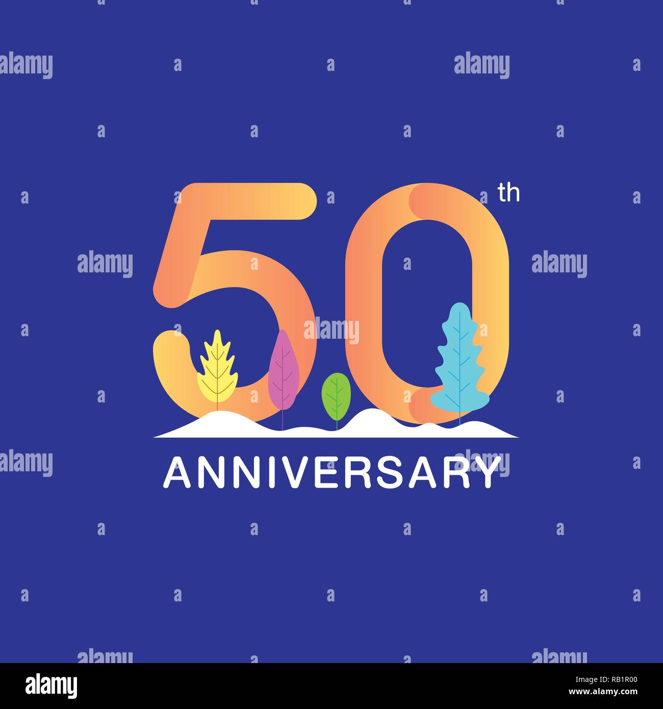 50 años aniversario logotipo. Bodas de Oro emblema con cinta. Diseño de  folleto, panfleto, revista, folleto, cartel, web, invita Imagen Vector de  stock - Alamy