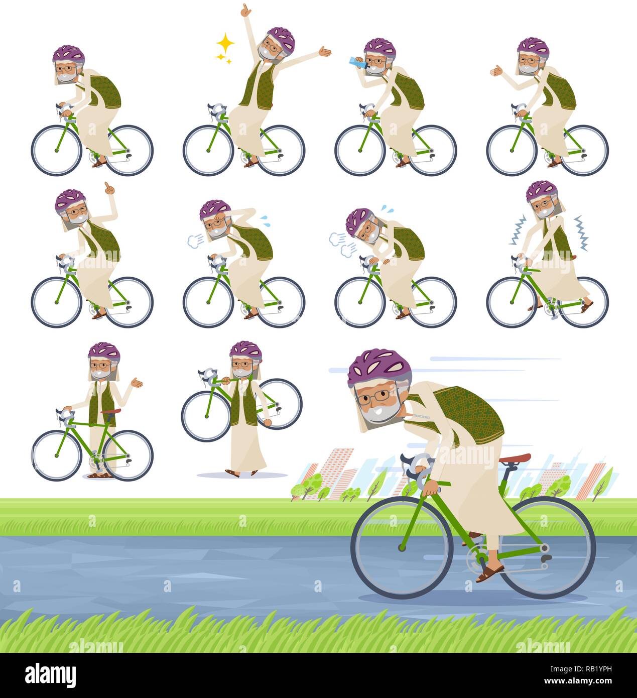 hombre ciclista en bicicleta de carretera - ilustración vectorial 7357300  Vector en Vecteezy