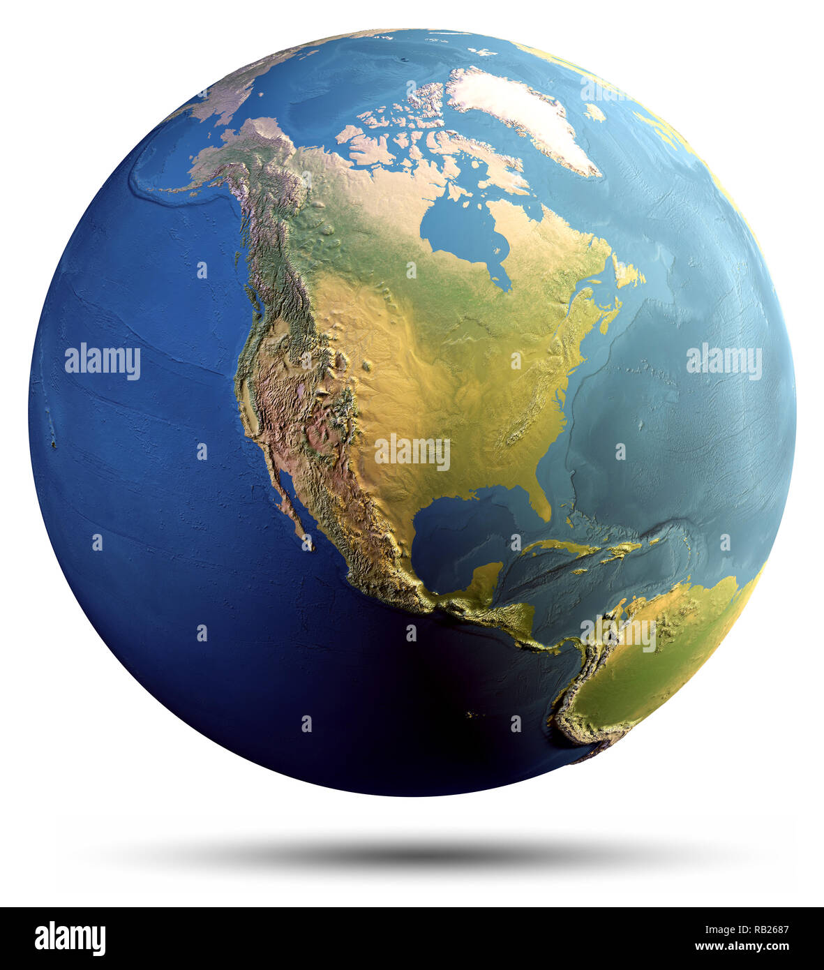 Planeta Tierra mapa Fotografía de stock - Alamy