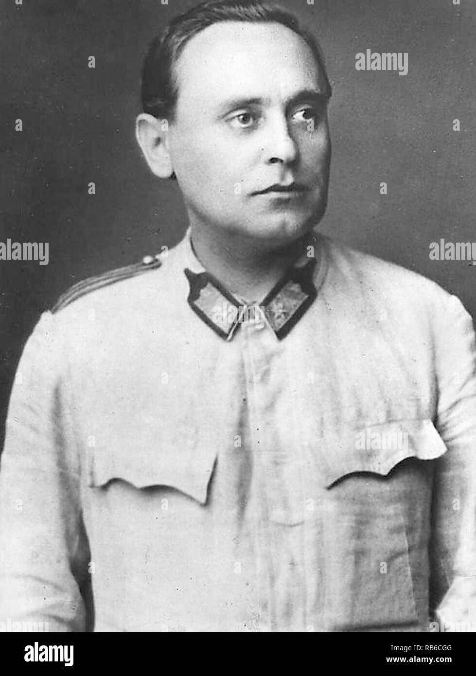 Ferenc Szálasi (1897 - 1946) líder de la Nación (Jefe del Estado de Hungría) Foto de stock