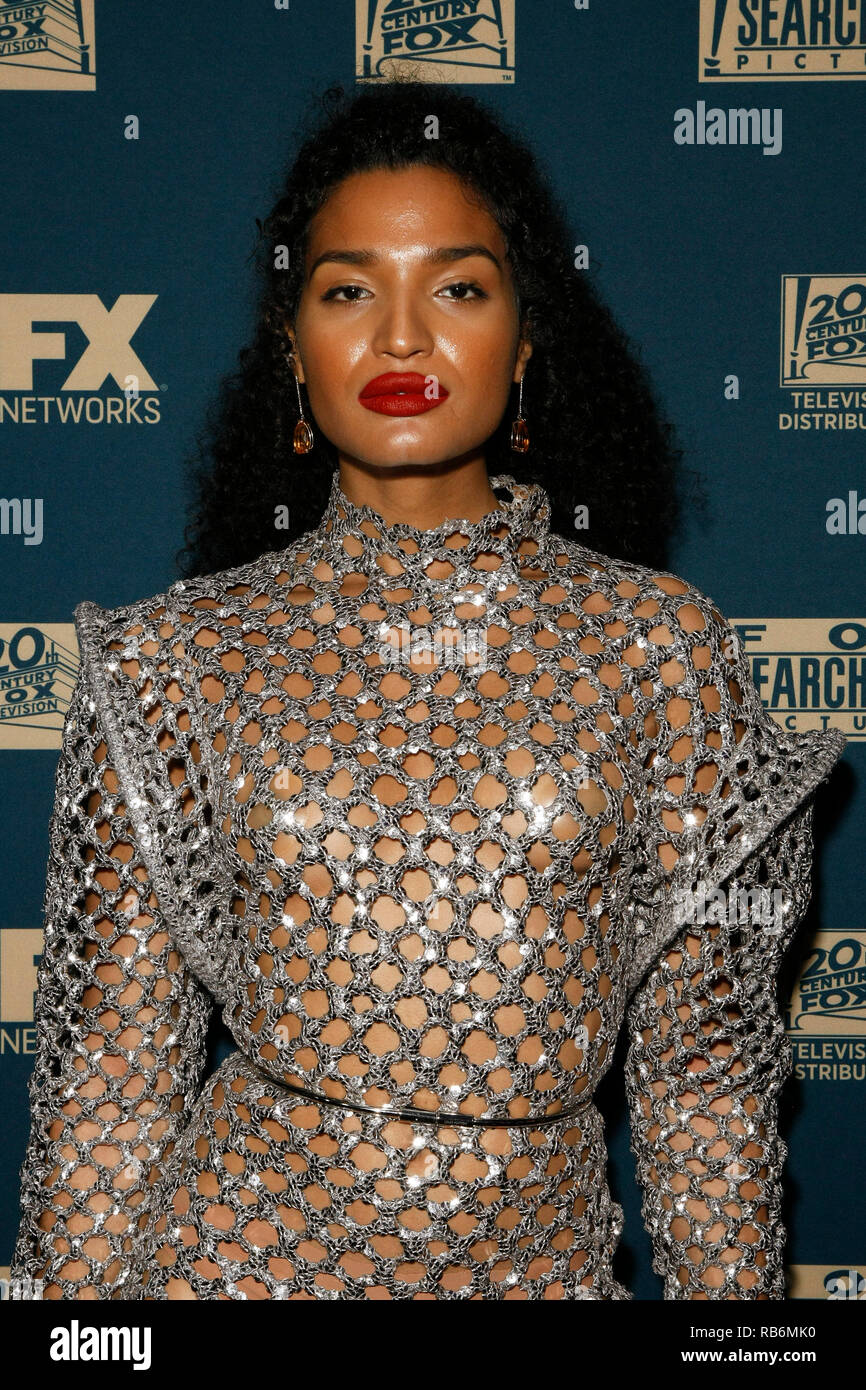 Beverly Hills, CA. 06Th ene, 2019. Indya Moore atiende la FOX, FX, y Hulu 2019 Golden Globe Awards After Party en el Beverly Hilton el 6 de enero de 2019 en Beverly Hills, CA. Crédito: Cra sh/Image Space/Media Punch/Alamy Live News Foto de stock