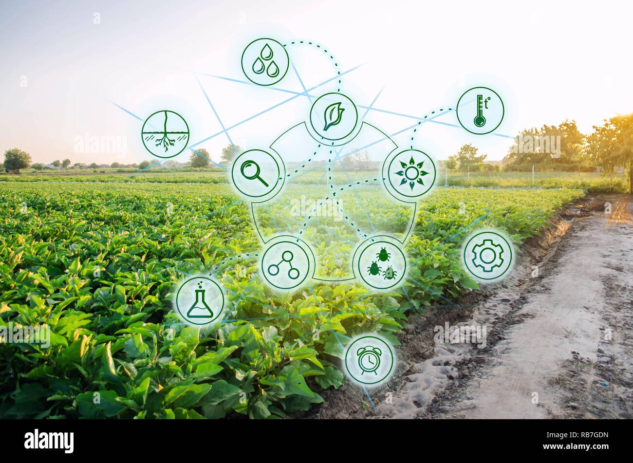 diagrama de métodos agrícolas modernos