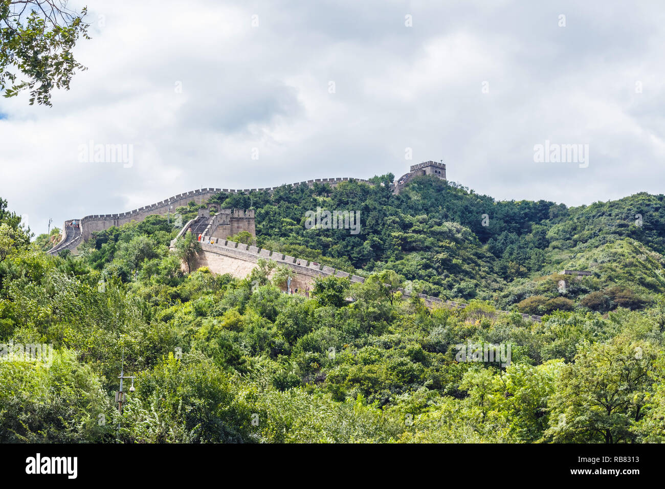 Vista de la Gran Muralla de China Foto de stock