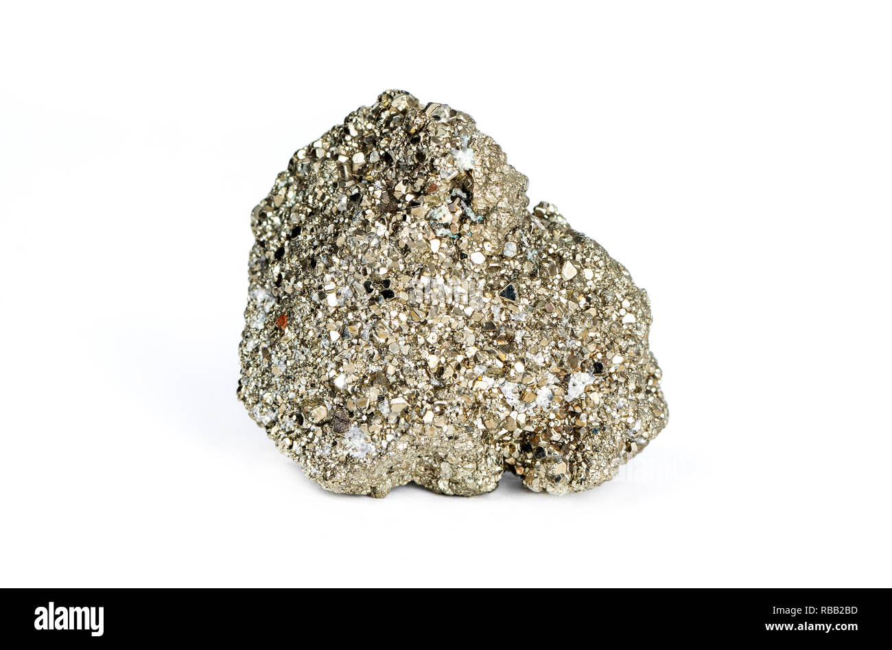 El hierro de la pirita, es un sulfuro de hierro. Pirita es considerado el  más común de mineral de sulfuro Fotografía de stock - Alamy