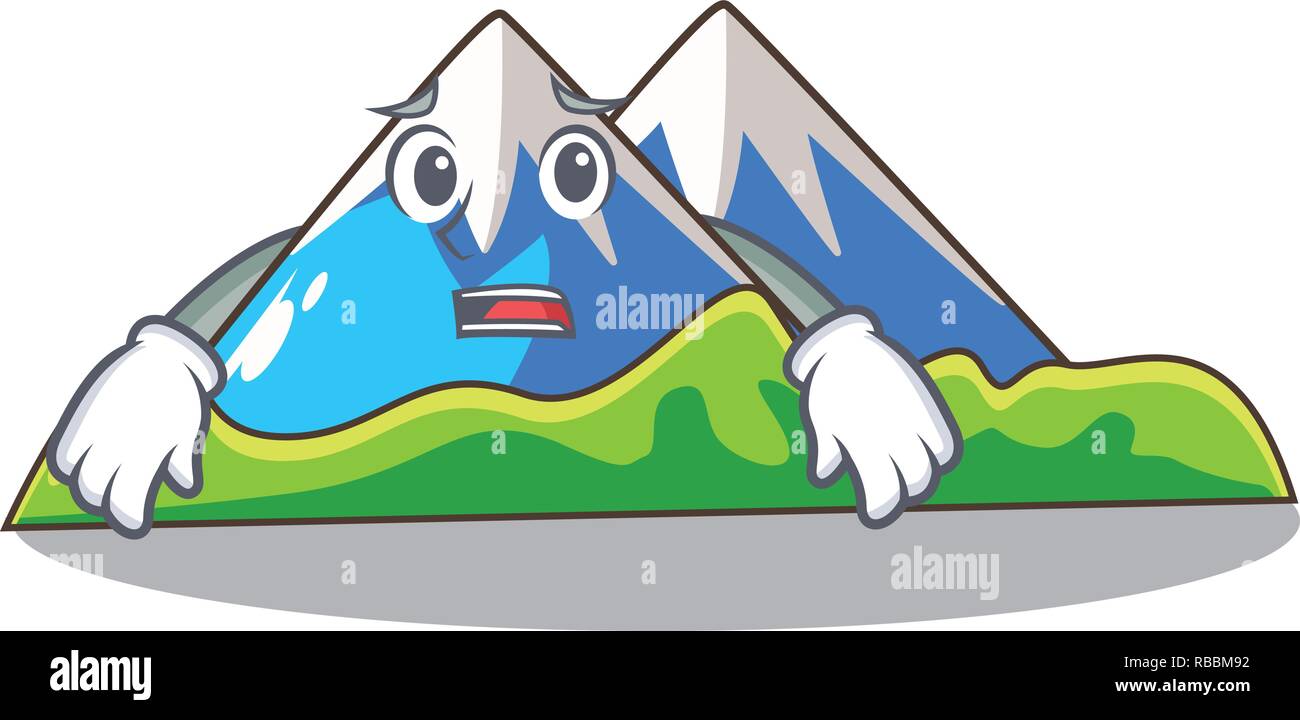Miedo paisajes montañosos aislados de la mascota Ilustración del Vector