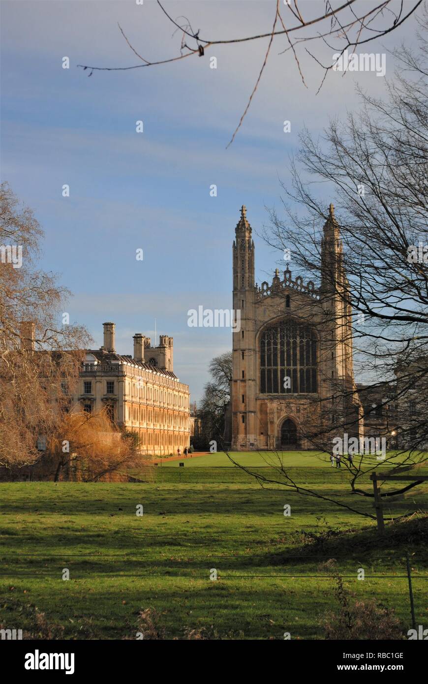 El Kings College de Cambridge Foto de stock