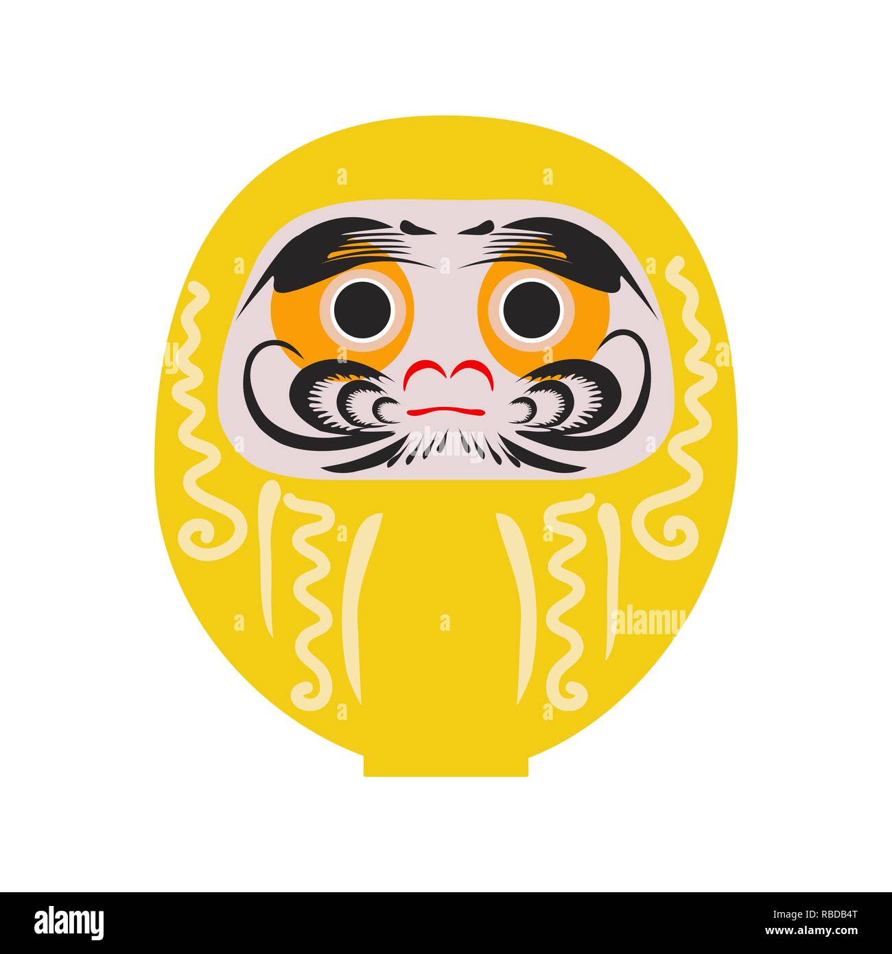 Daruma - muñeco tradicional japonés. Roly Poly-juguete. El ritual de año  nuevo de hacer un deseo. Feliz Año Nuevo 2019 ilustración vectorial Imagen  Vector de stock - Alamy