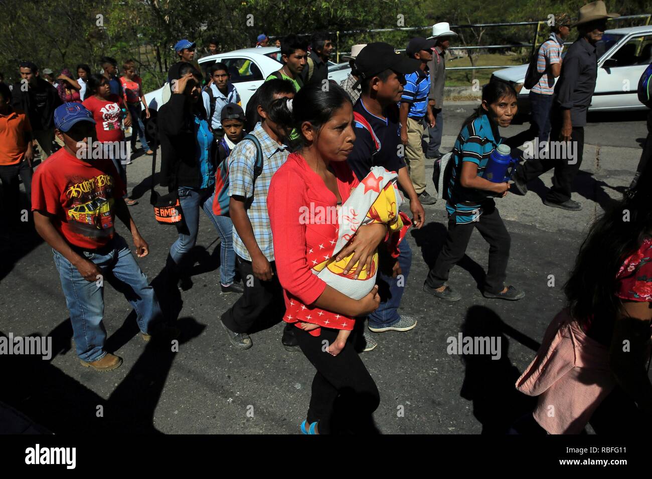 Tegucigalpa Honduras 10 Enero 2019 Indigenas Lencas Del Consejo Civil De Organizaciones Populares Indigenas De Honduras