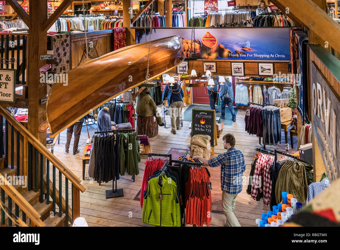 La flagship store de Orvis, Manchester, Vermont, EE.UU. Foto de stock