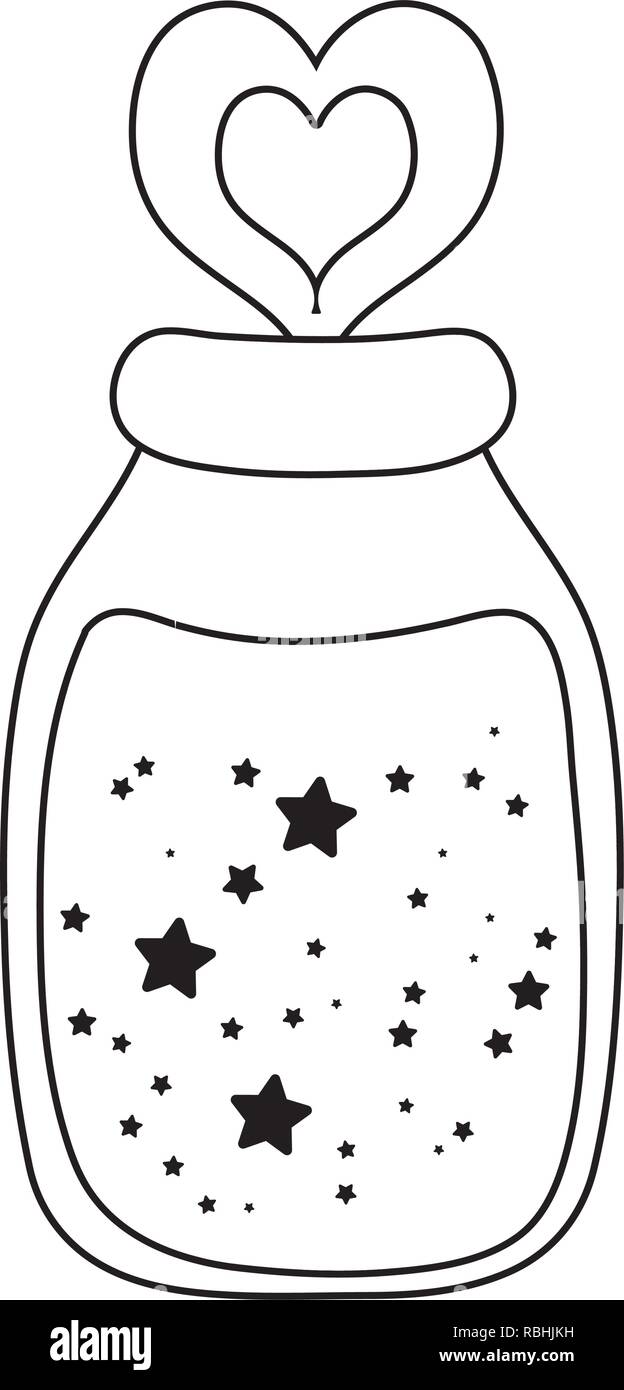 Poción de amor mágica icono botella Ilustración del Vector