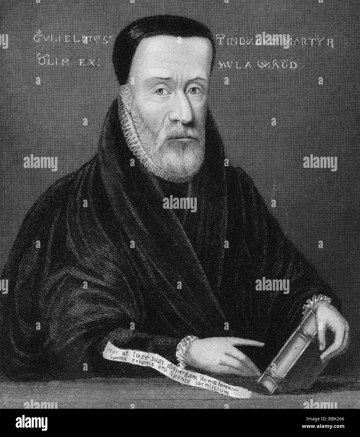 WILLIAM TYNDALE c 1494-1536) dirigente protestante inglés que tradujo la Biblia al inglés4 Foto de stock