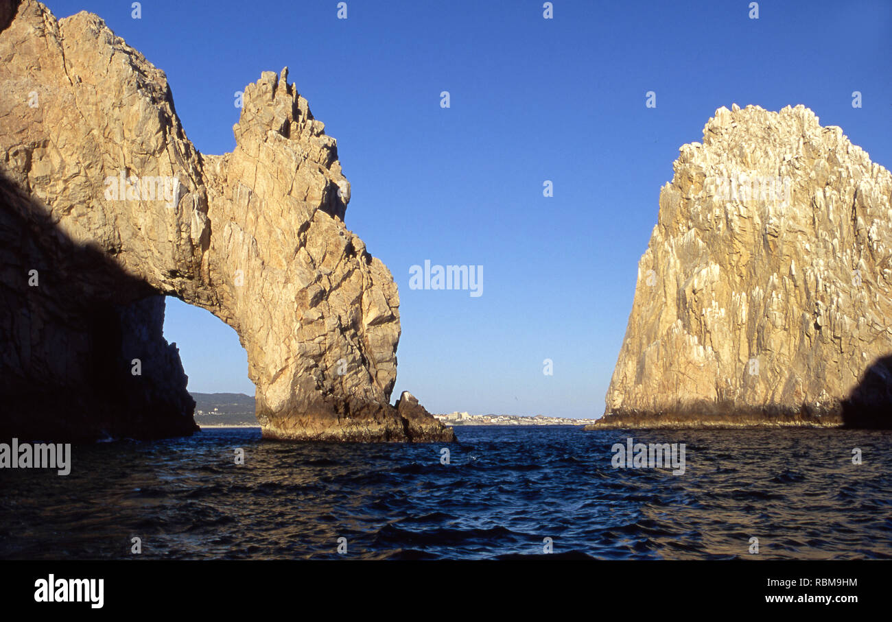 Formaciones de roca en Cabo San Lucas en Baja California Sur México Foto de stock
