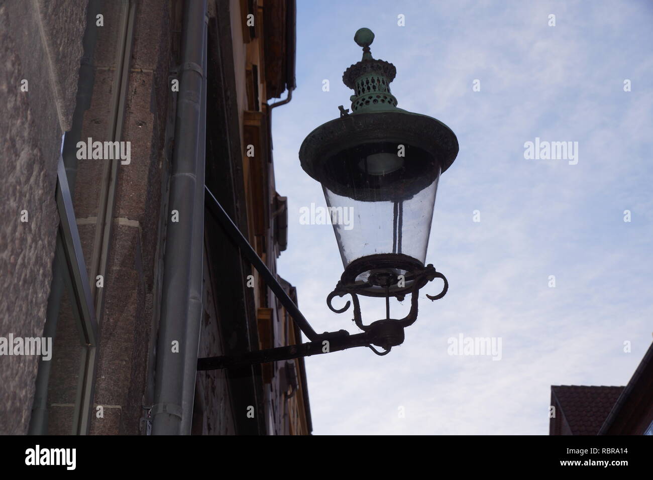 Las lámparas de las calles de Copenhague Foto de stock
