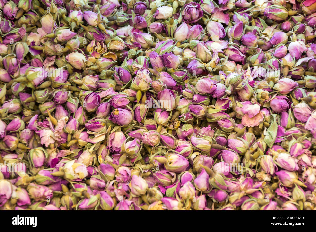 Flores en el Bazar de las especias en Estambul, Turquía Foto de stock