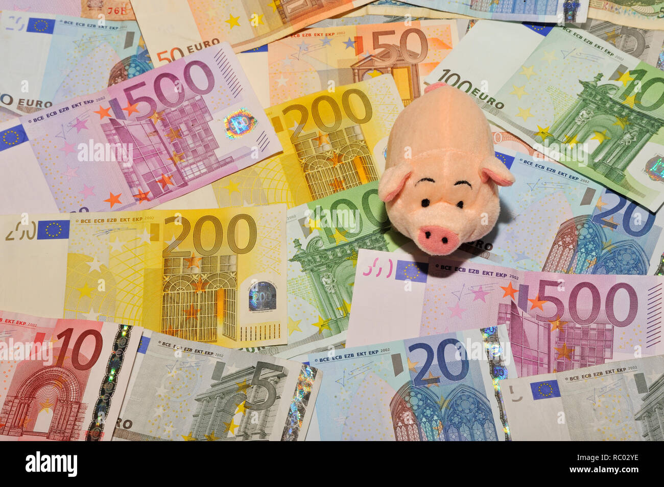 Euro-Banknoten, Geldscheine Foto de stock