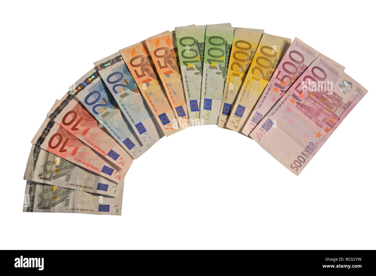 Euro-Banknoten, Geldscheine Foto de stock