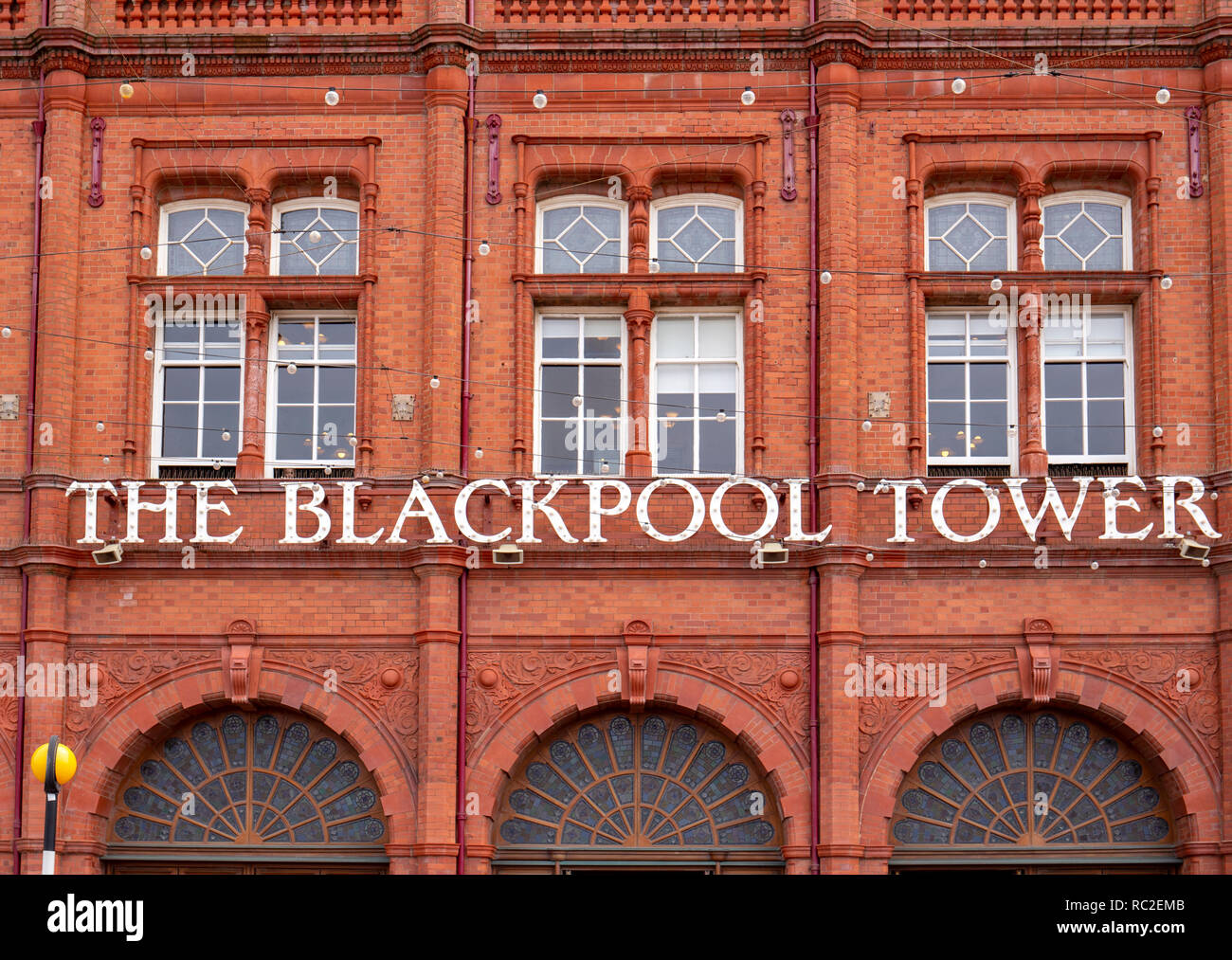 La torre de Blackpool rotulación Foto de stock