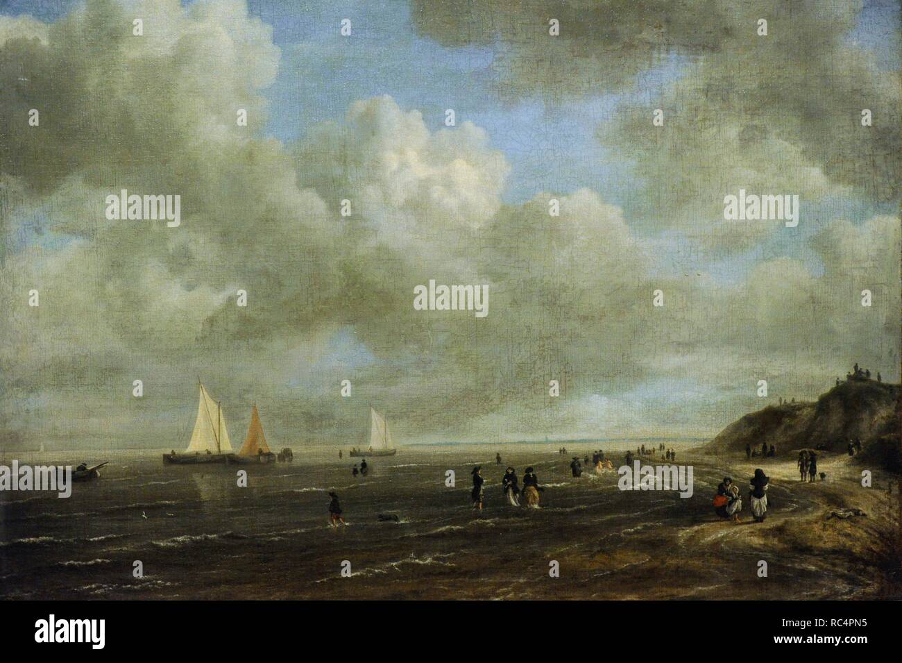 Jacob van Ruysdael (c.1628-1682). Pintor holandés. Seashore, finales de 1660-principios de 1670s. El Museo Estatal del Hermitage. San Petersburgo. Rusia. Foto de stock