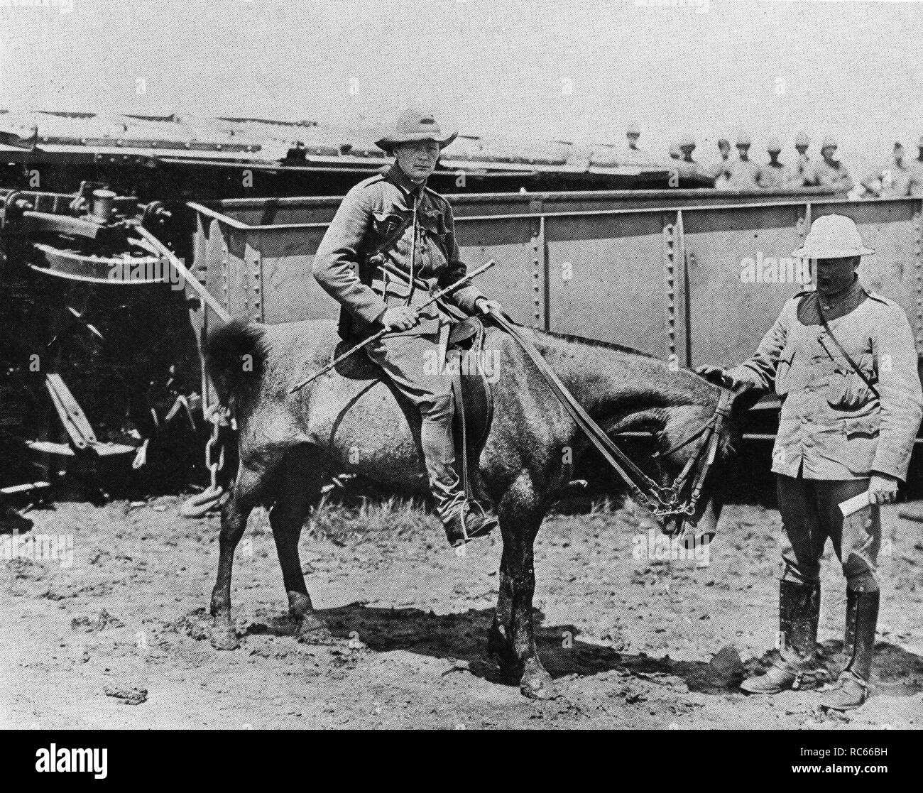 Winston Churchill en Sudáfrica durante la Guerra de los Boer Foto de stock