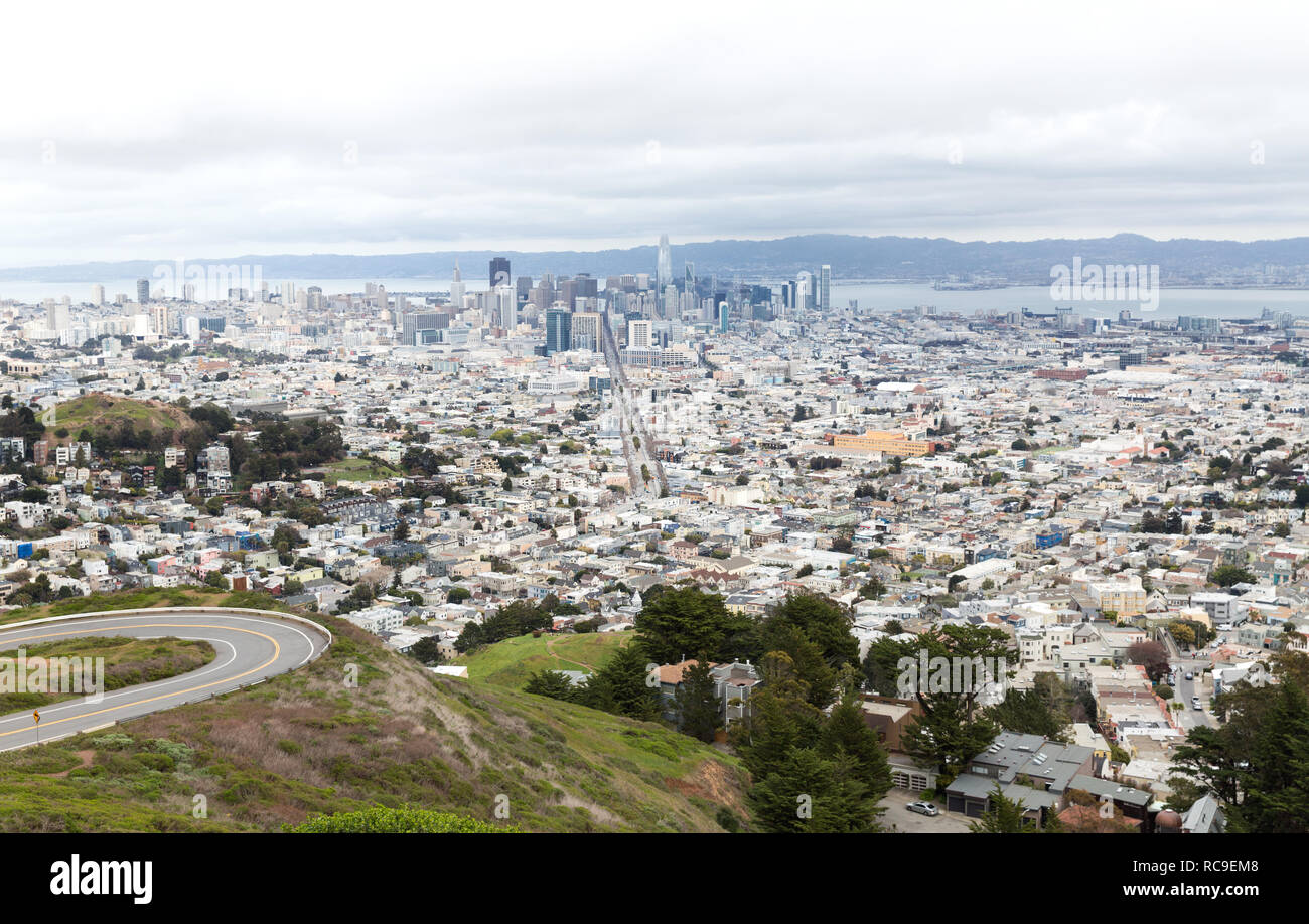 Vista de la ciudad de san francisco Foto de stock