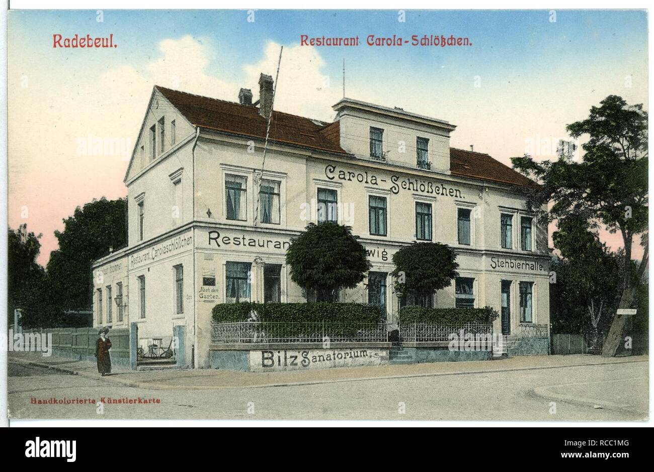 11348-Radebeul-1910-Restaurante Schlößchen Carola -- Foto de stock