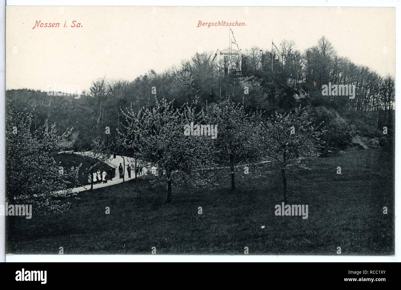 11909-Nossen-1910-Bergschlößchen- Foto de stock