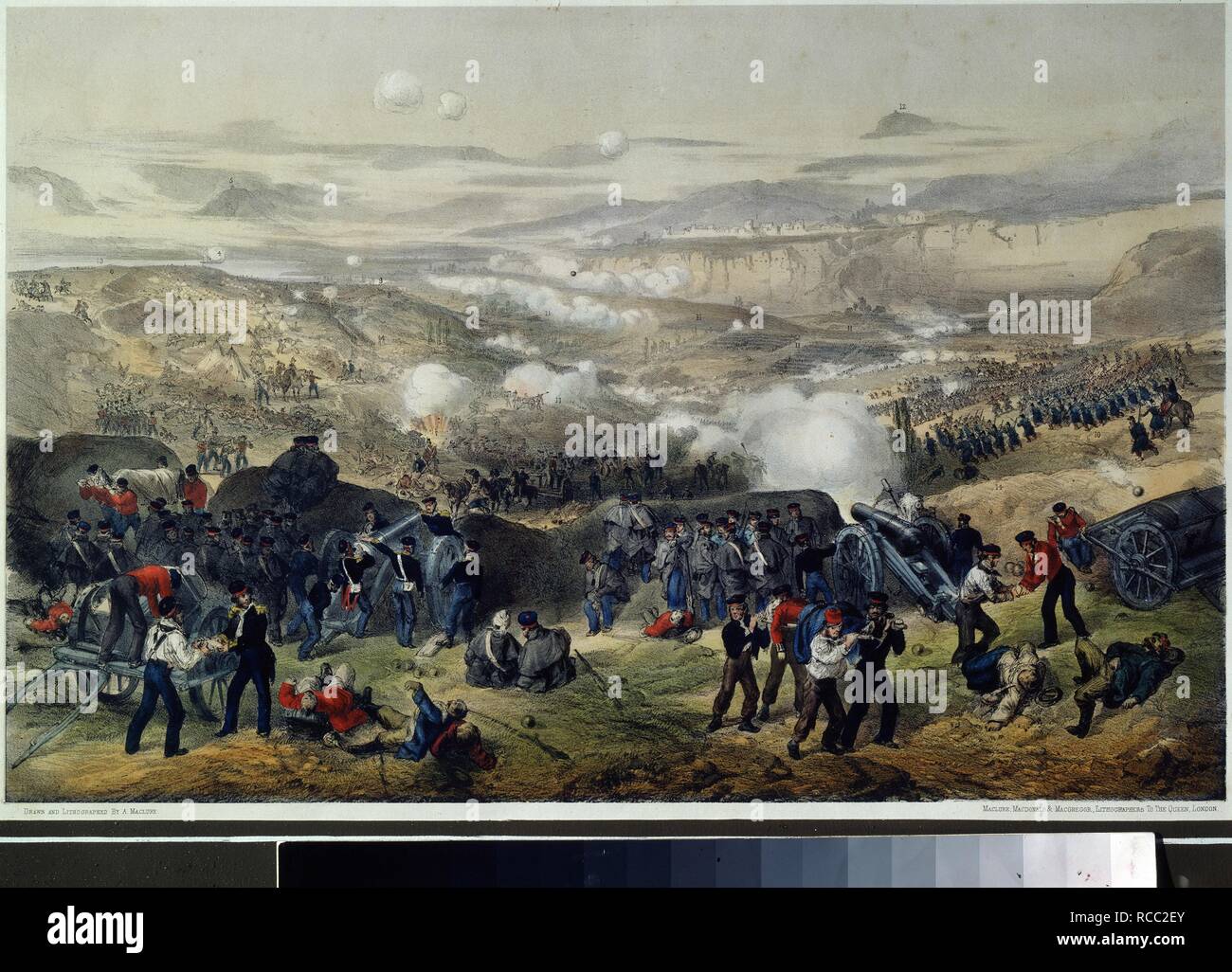 La batalla de Inkerman el 5 de noviembre de 1854. Museo: Museo Estatal de la defensa de Sebastopol Sebastopol, 1854-1855. Autor: Maclure, Andrew. Foto de stock