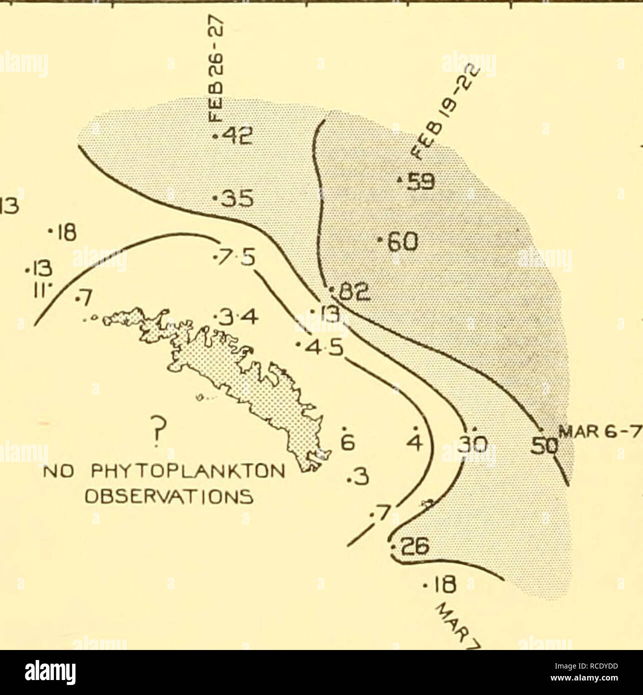 Informes de descubrimiento. Discovery (Barco); expediciones científicas;  océano; la Antártida; Islas Malvinas. a! Las ballenas azules // . 1 N *  &gt;i J-N 8 :::&amp; 'V' (67 s Fig. 164. Distribución