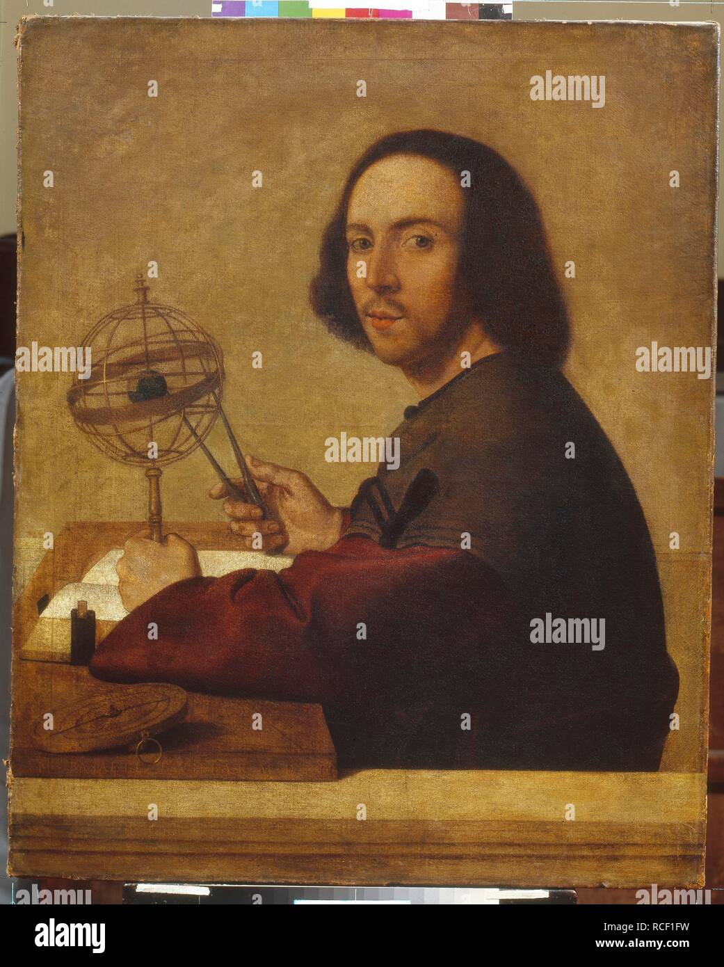 Retrato del astrónomo. Museo: La Galería de Arte Estatal, Lviv. Autor: BASAITI, Marco. Foto de stock