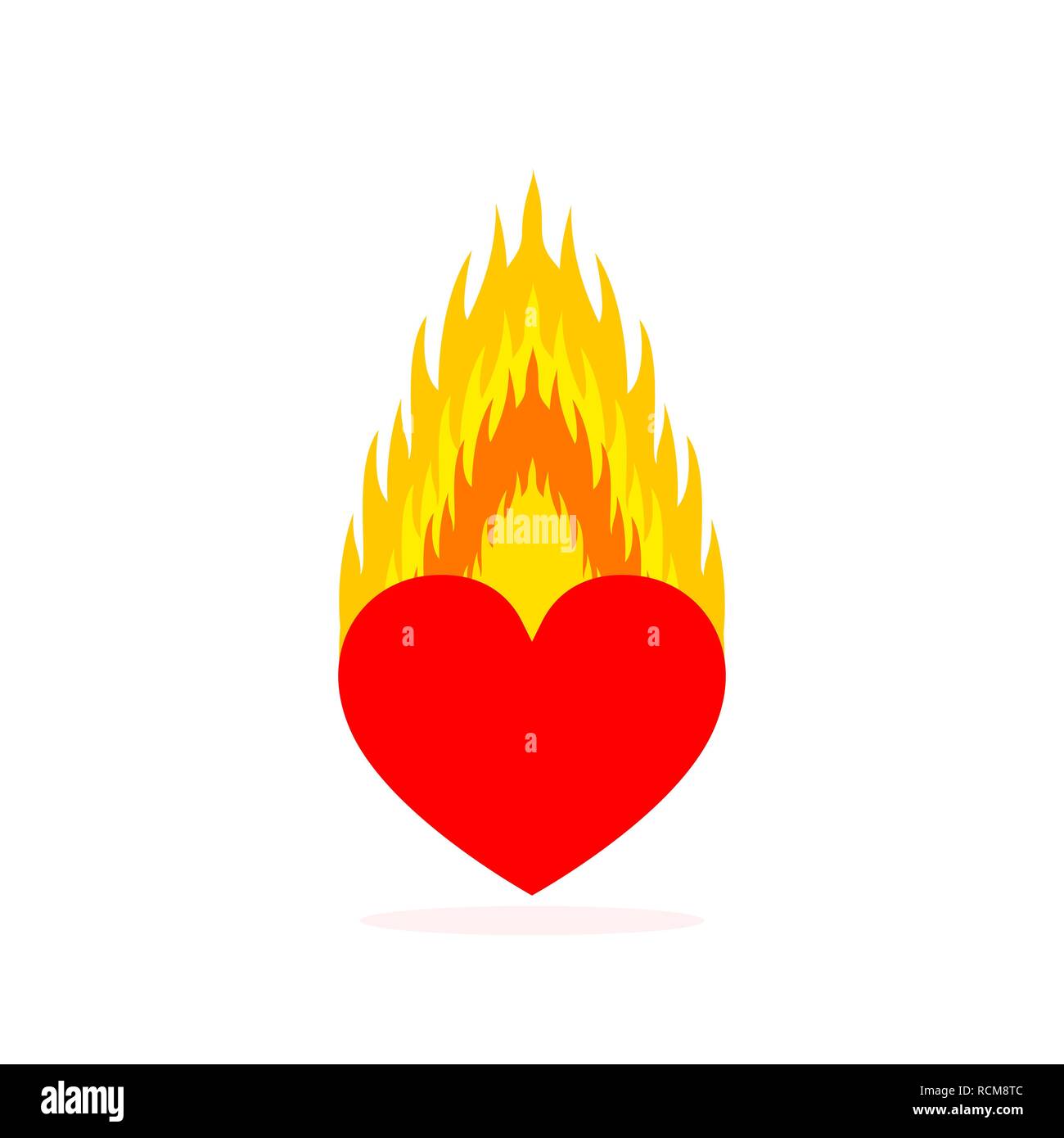 Corazón de fuego Imágenes recortadas de stock - Alamy
