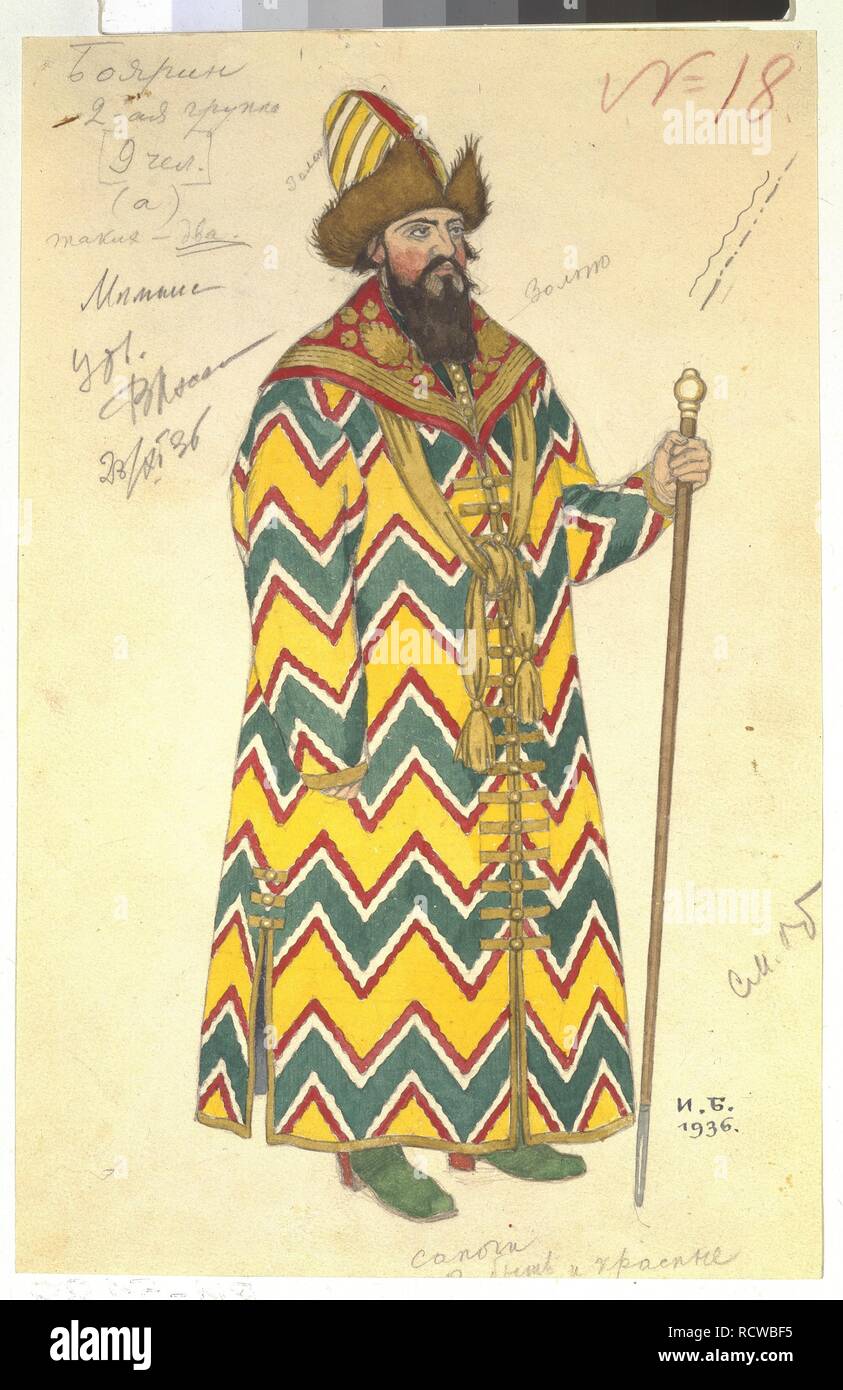 Boyar. Diseño de Vestuario para la ópera La historia del Zar saltan por