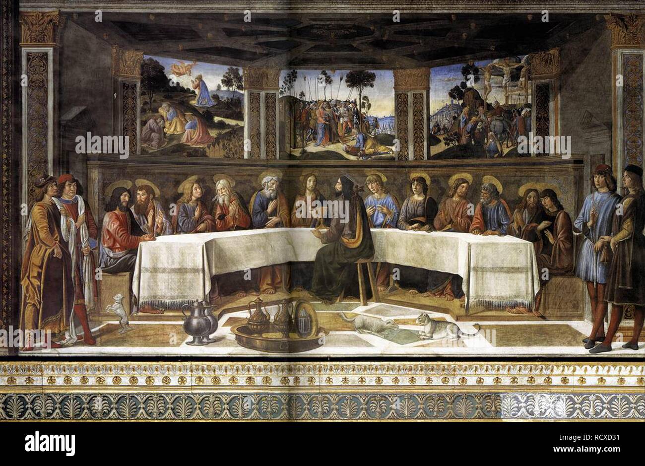 La Última Cena. Museo: La Capilla Sixtina, Ciudad del Vaticano. Autor:  Cosimo Rosselli, di Lorenzo Fotografía de stock - Alamy
