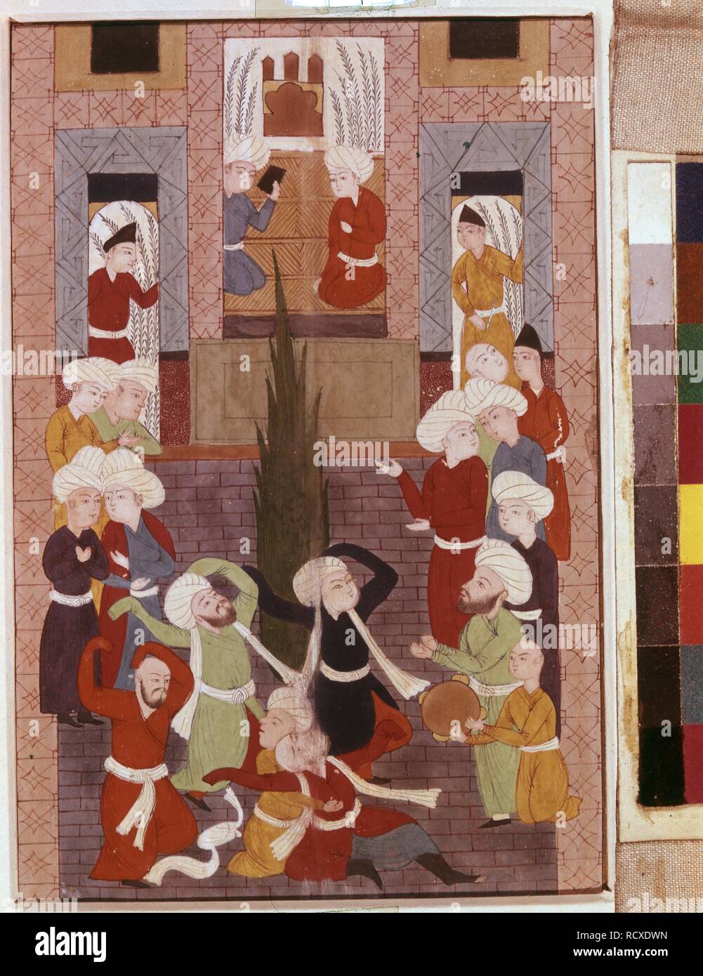 El Derviche danza. Museos: Museo de Arte Oriental del Estado de Moscú. Autor: maestro iraní. Foto de stock