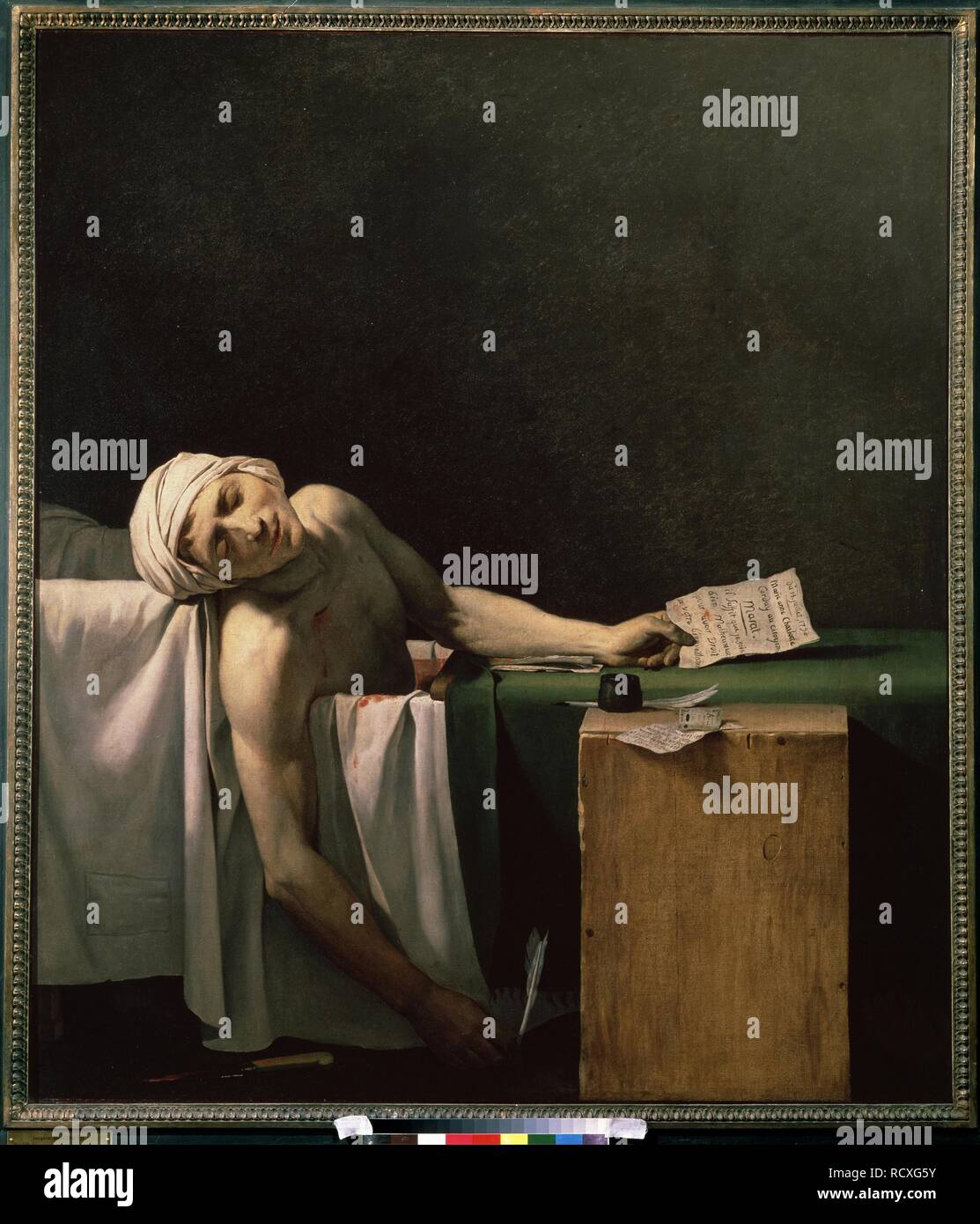 The Death Of Marat Painting La Muerte de Marat. Museo: Musée de l'Histoire de France, el Château de
