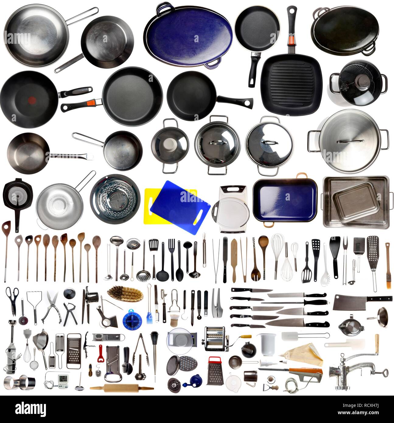 Electrodomésticos y utensilios de cocina conjunto de iconos