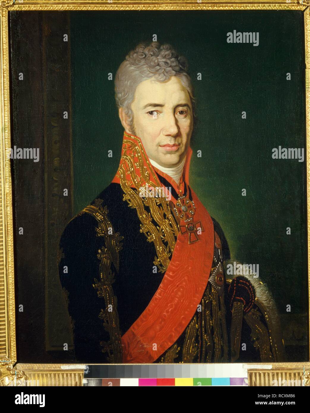 Retrato de la Crown Equerry Sergey Ilich Mukhanov (1762-1842). Museo: Colección privada. Autor: Vladimir Lukich Borovikovsky. Foto de stock