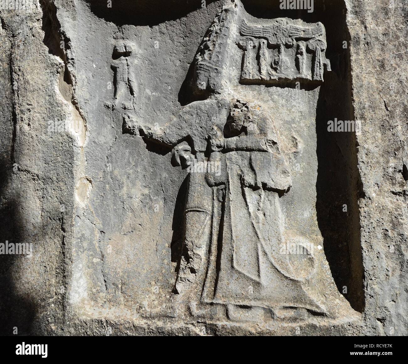 6155. Hamat Gader, inscripción griega Foto de stock