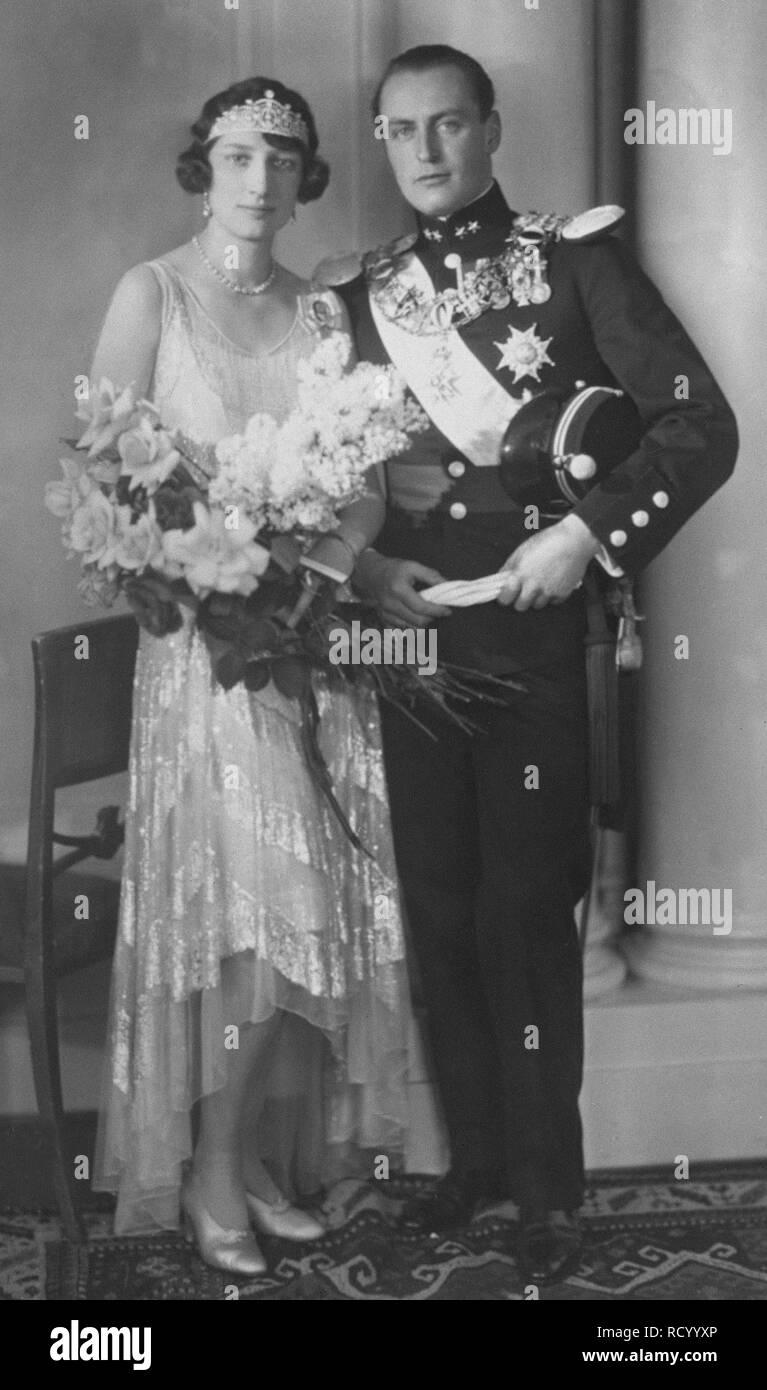La princesa Marta de Suecia y el príncipe Olaf de Noruega. Foto de stock