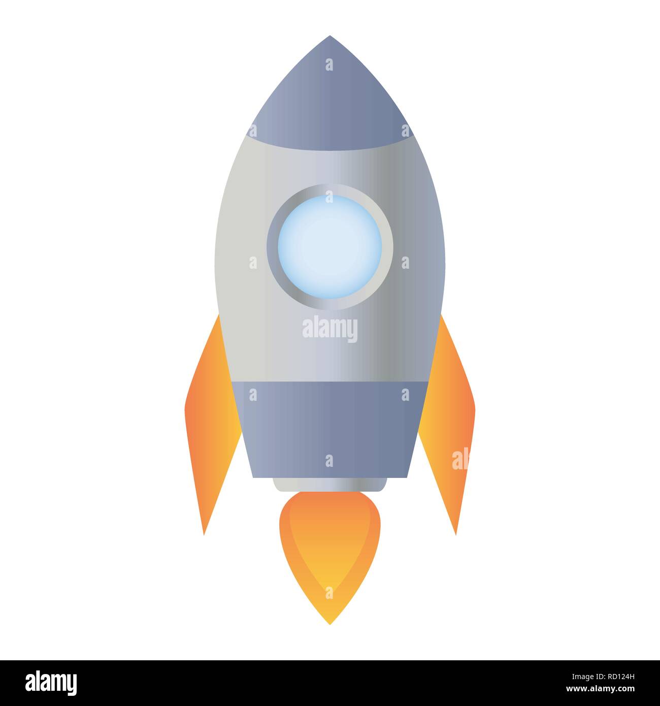 Cohete aislado sobre fondo blanco ilustración vectorial EPS10 Ilustración del Vector